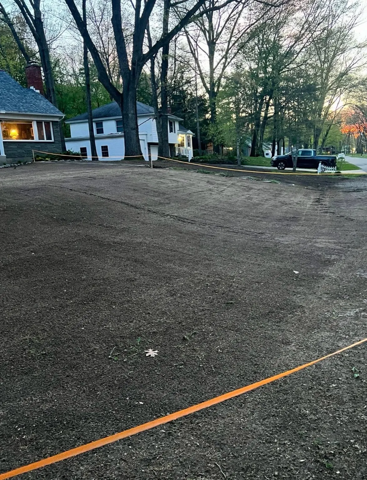Lawn before renovation